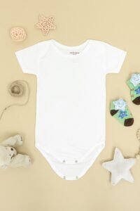 babys white and blue onesie